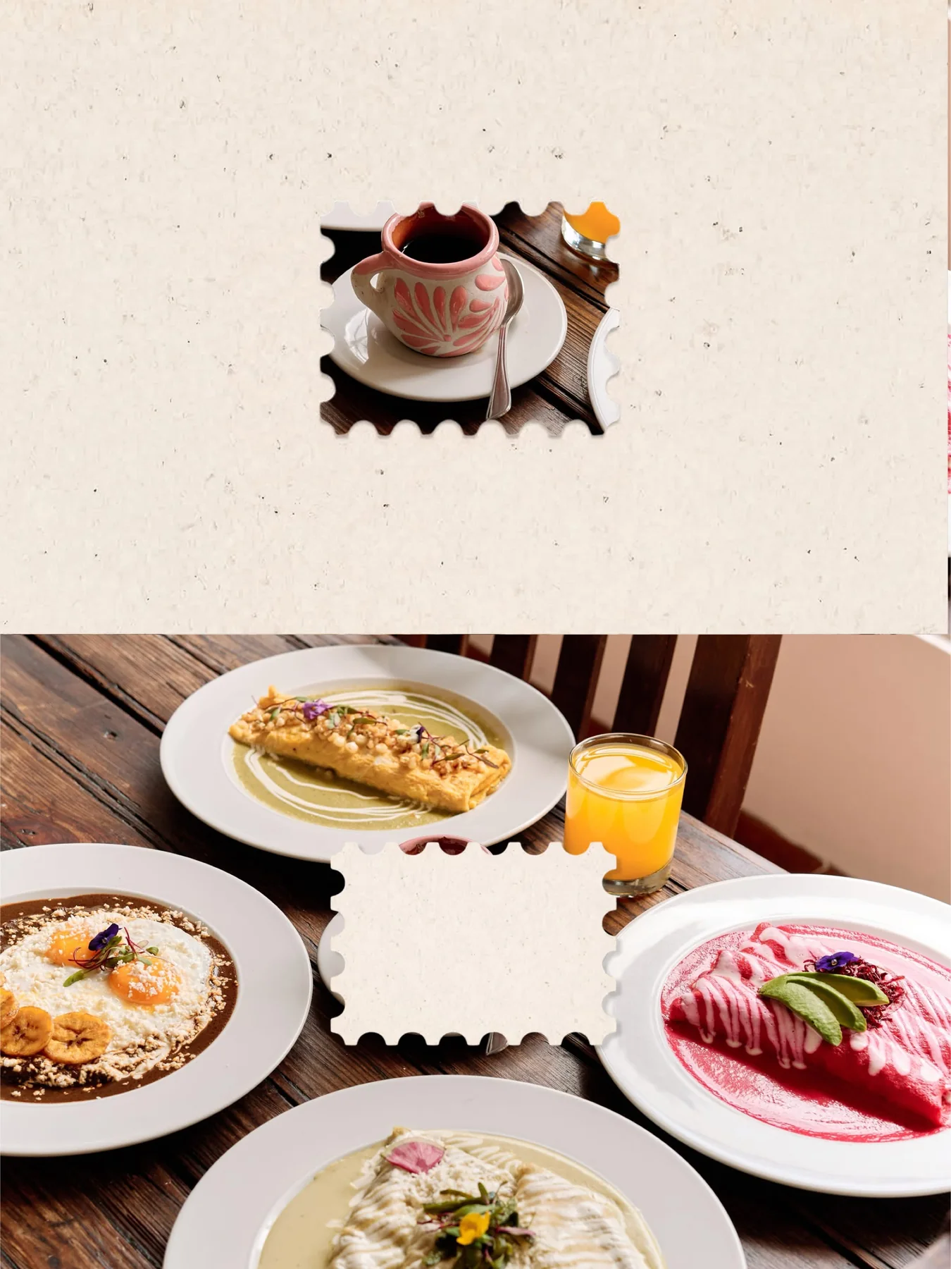 Selección de desayunos servidos en una mesa